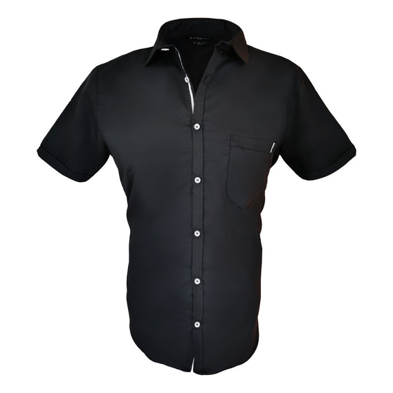 Camisa Slim Fit Hombre Manga Corta Casual Vestir Caballero