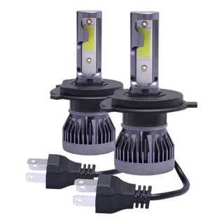 Kit Super Led Farol Alto + Baixo Foco Simples 22000 Lm Branc