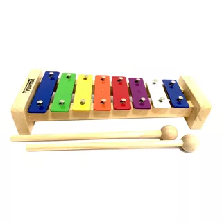 Xilofone / Metalofone Vanguarda Infantil Com 8 Notas Cor Colorido