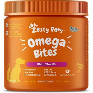 Zesty Paws Omega 3 Bites Skin Health Especial Para La Piel