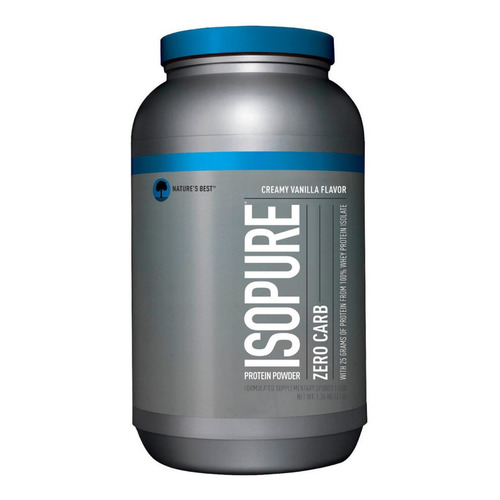 Suplemento en polvo Isopure  Zero Carb Proteína Isolate sabor creamy vanilla en bote de 1.36kg 44 Serv