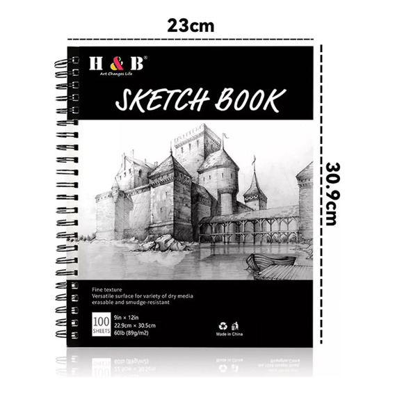 Media Cuaderno De Dibujo Sketchbook 23 X 30.5cm 100h