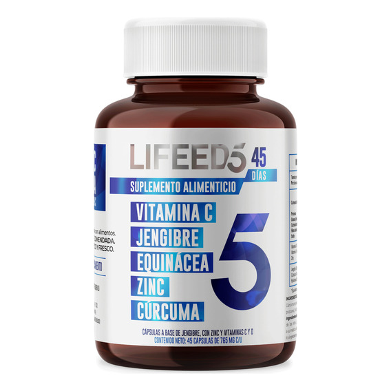 Suplemento Lifeed5 Inmune Vitaminas Minerales 45 Cápsulas Sabor Sin Sabor