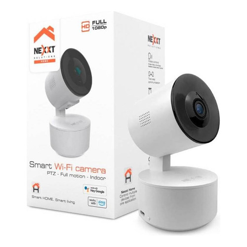 Cámara de seguridad Nexxt Conectivity Cámara inteligente Wi-Fi V1 con resolución de 2MP visión nocturna incluida blanca