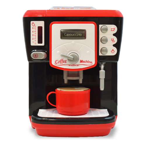 Cafetera De Juguete Expreso Con Luz Y Sonido Kitchen Series Color Rojo