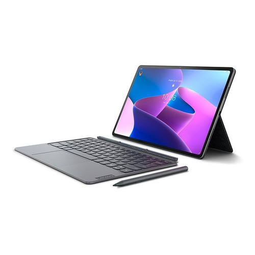 Tablet Lenovo Tab P12 Pro 12.6  256gb 8g Ram + Teclado + Pen Color Gris oscuro