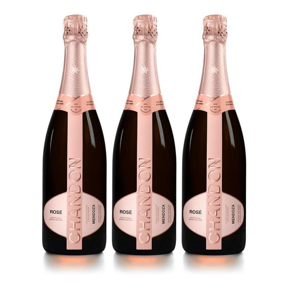 Champagne Chandon Rose 750 Ml Espumante X3 - Fullescabio