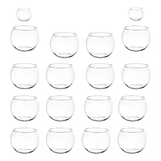 20 Vasos/aquários De Vidro Transparente 800 Ml
