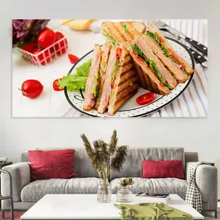 Cuadro Torta Sandwich  Canvas Grueso 140x70cm