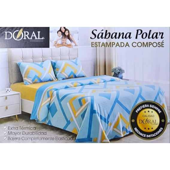 Sabana Polar 1,5 Plazas Composé Doral Diseño De La Tela Diseño 35