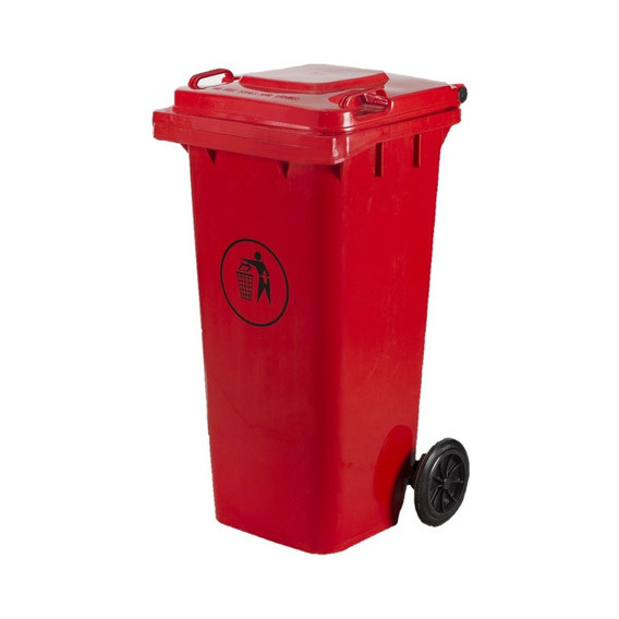 Contenedor De Basura 120 Litros Color Rojo