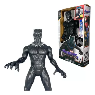 Boneco Pantera Negra Avengers Articulado 30cm Com Som/luz