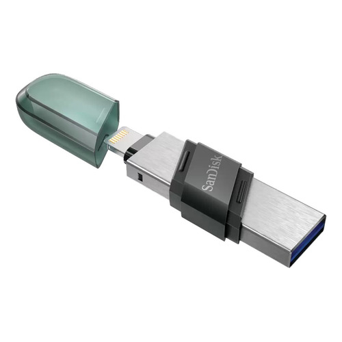 Pendrive Sandisk Ixpand Flip 128 Gb Dual Lightning Usb-a 3.1 Gris - Sdix90n-128g-gn6ne Con Tapa