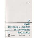 Revista De Filología Y Lingüística De Ucr. Volumen 38, Núm 2