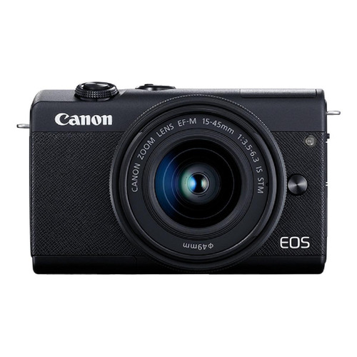  Canon EOS Kit M200 + lente 15-45mm IS STM sin espejo color  negro