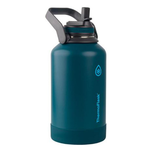 Termo Con Tapa Y Sorbete Incluido 1.9 L Thermoflask Color Azul Oscuro