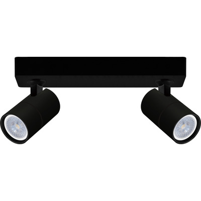 Aplique 2 Luces Spot Negro Movil Dicro Led Gu10 U1322n Mks