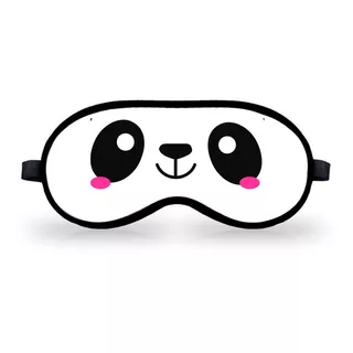 Máscara Para Dormir Tapa Olhos Venda Panda Cor Preto