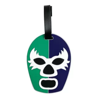 By Mexico Identificador De Maleta Mascara Luchador Verde Azu