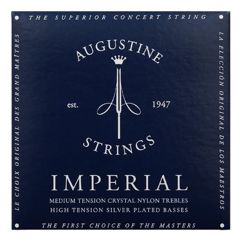 Cuerdas mi para guitarra 4:4 Augustine Imperial Imperial Blue