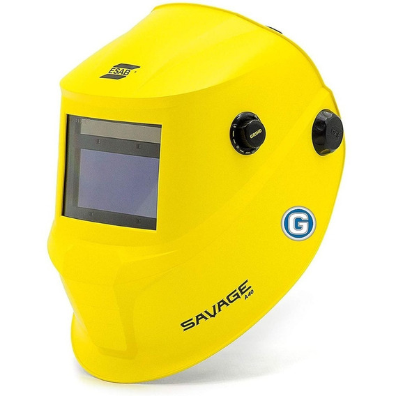 Careta Máscara Fotosensible Esab Savage A40 Amarilla Mig Tig