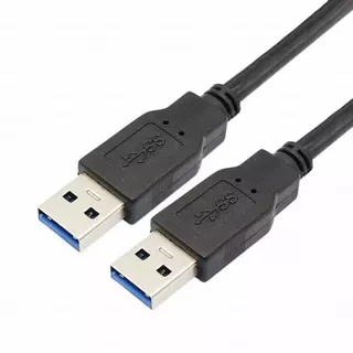 Cable Usb 3.0 Macho Macho De 1.0 Mts Alta Velocidad Color Negro