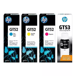 Combo Tinta Hp Gt53 + Gt52 Colores Original Hp 5820 410 415