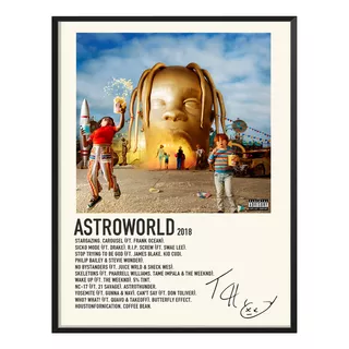 Poster Travis Scott Album Music Tracklist Astroworld 80x60