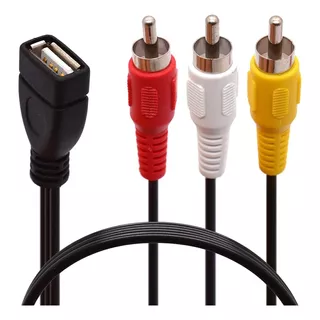 Cable Usb A Rca Usb 2.0 Hembra A 3rca Macho Av, Tv, Pc,dvd