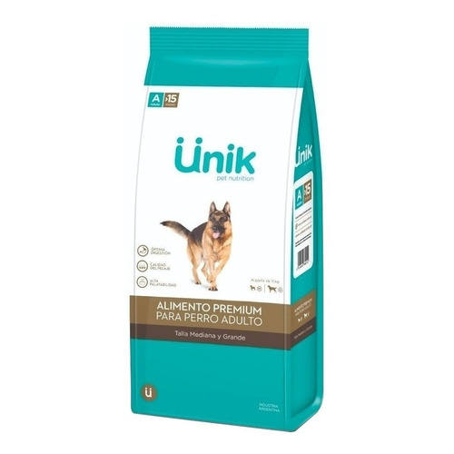 Alimento Unik Toys Premium para perro adulto de raza mediana y grande sabor mix en bolsa de 3 kg