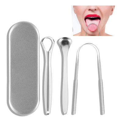 Pack 3 Raspador Limpiador Lengua Cobre Para Boca + Recogida