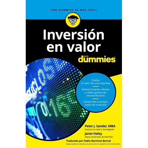 Inversion En Valor Para Dummies - Sander,peter J