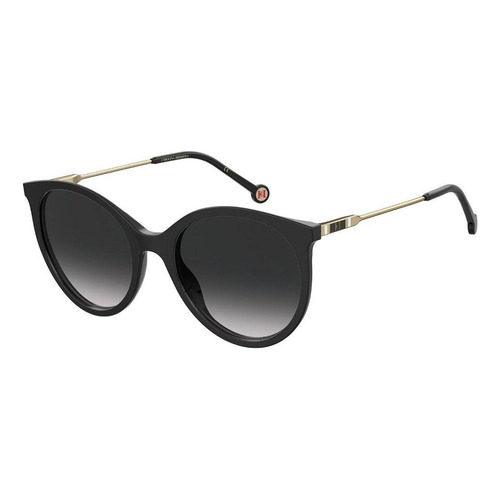 Gafas de sol Carolina Herrera Ch 0069/s 807/9o-56, color negro, color de montura, color negro, color de varilla negra, color de lente gris, diseño de espejo