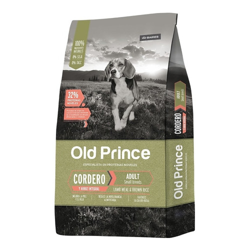 Alimento Old Prince Proteínas Noveles Perro adulto sabor cordero para perro adulto de raza pequeña sabor cordero en bolsa de 7.5 kg