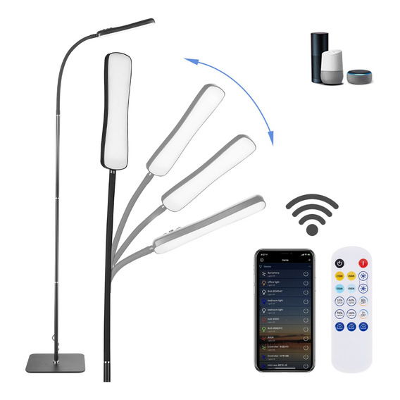 Lámpara De Piso Moderna Con Control Inteligente Por App