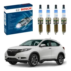 Jogo 4 Velas Ignição Bosch Hrv 1.8 Flex One 2015 A 2019