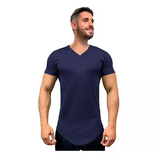 Camisa Camiseta Masculina Long Line Oversized Swag Elastano