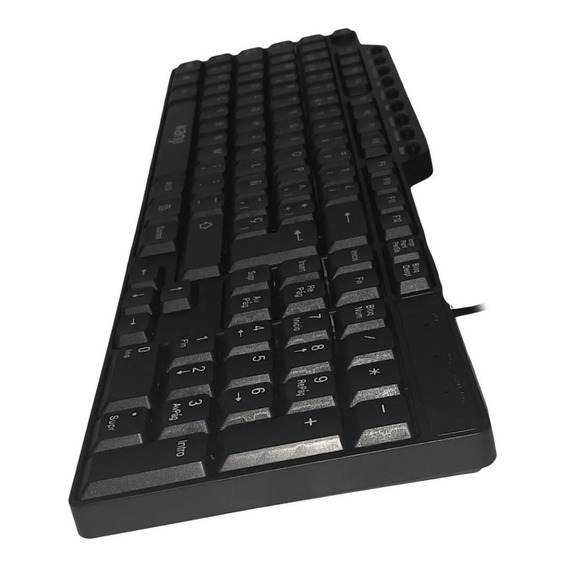 Teclado Kanji Kj-tecmult001 Usb Diseño Compacto Multimedia Color del teclado Negro