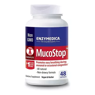 Enzymedica Mucostop  Para El Alivio De La Congestión Nasal