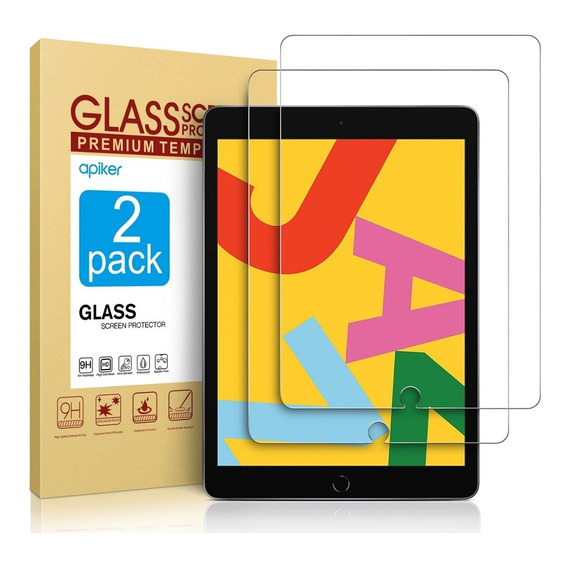 2 Piezas Mica Cristal Templado Para iPad 7 8 9 10.2 Pulgadas