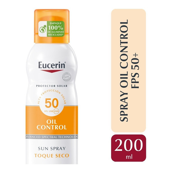 Protector Solar Toque Seco Fps50 Transparente Eucerin 200ml