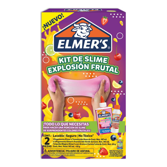 Kit Slime Elmers Con Aroma Explosión Frutal 2 Unidades