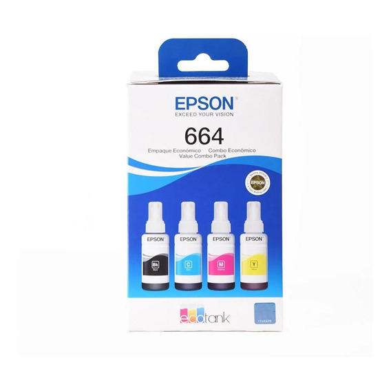 Pack Botellas De Tinta X4 Epson T664