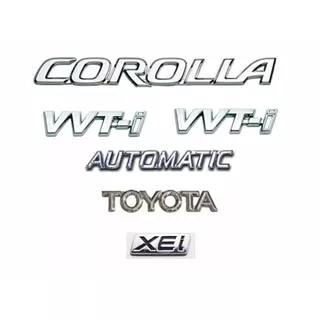 Emblema Corolla Vvti Automatic Toyota Xei Kit Completo