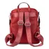 Mochila Tipo Impermeable Combinada Simil Cuero Lincolns Carmín