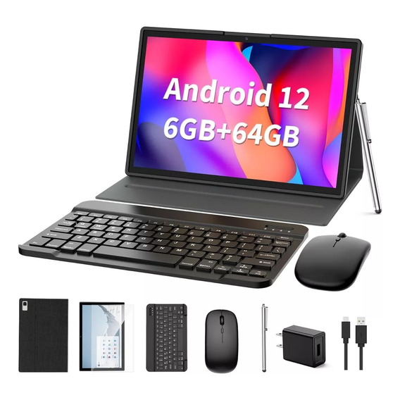 Tablet 64+4gb Memoria Ram Con Teclado Bluetooth Pad Y Ratón