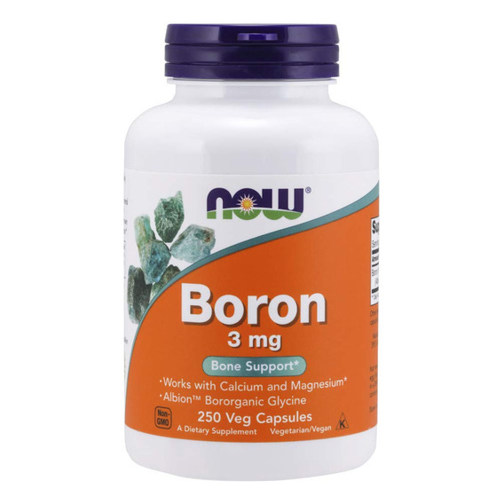 Supplement Now Boron, 3 Mg, Soporte Estructural, 250 Cápsula