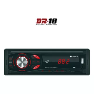 Rádio Carro Etech Ligth Atende Ligação Rca Controle App Fm