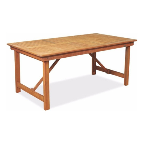  Ecomadera mesa de madera eucalipto plegable 1.80m color marrón
