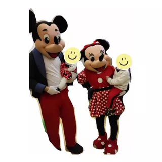 Combo X 2 Disfraz Adulto Mickey Y Minnie Importados Gigante